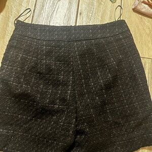 Chic Black Tweed Shorts